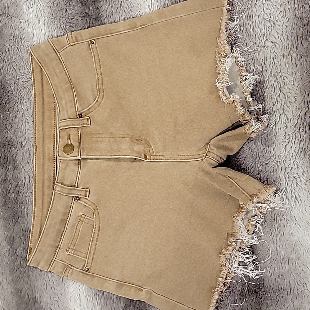 Born Primitive khaki jean shorts